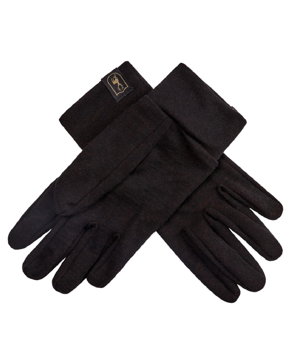 Black Oak coloured Deerhunter Quinn Merino Gloves on white background #colour_black-oak