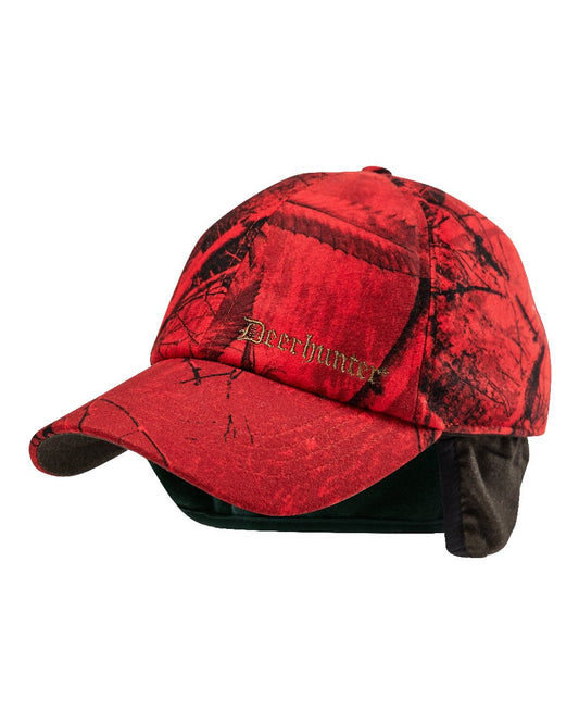 Realtree Edge Red coloured Deerhunter Ram Arctic Cap on white background #colour_realtree-edge-red