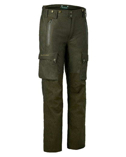 Elmwood coloured Deerhunter Ram Trousers with Reinforcement on white background #colour_elmwood