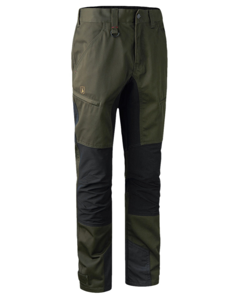 Adventure Green Coloured Deerhunter Rogaland Contrast Stretch Trousers on white background #colour_adventure-green