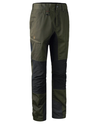 Adventure Green Coloured Deerhunter Rogaland Contrast Stretch Trousers on white background #colour_adventure-green