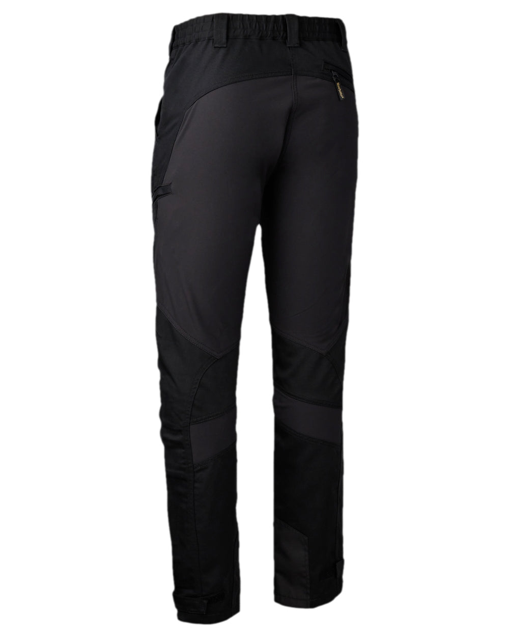 Black Coloured Deerhunter Rogaland Contrast Stretch Trousers on white background #colour_black