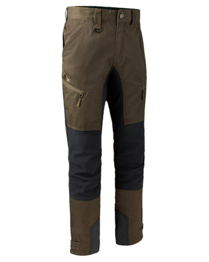 Fallen Leaf Coloured Deerhunter Rogaland Contrast Stretch Trousers on forest background #colour_fallen-leaf