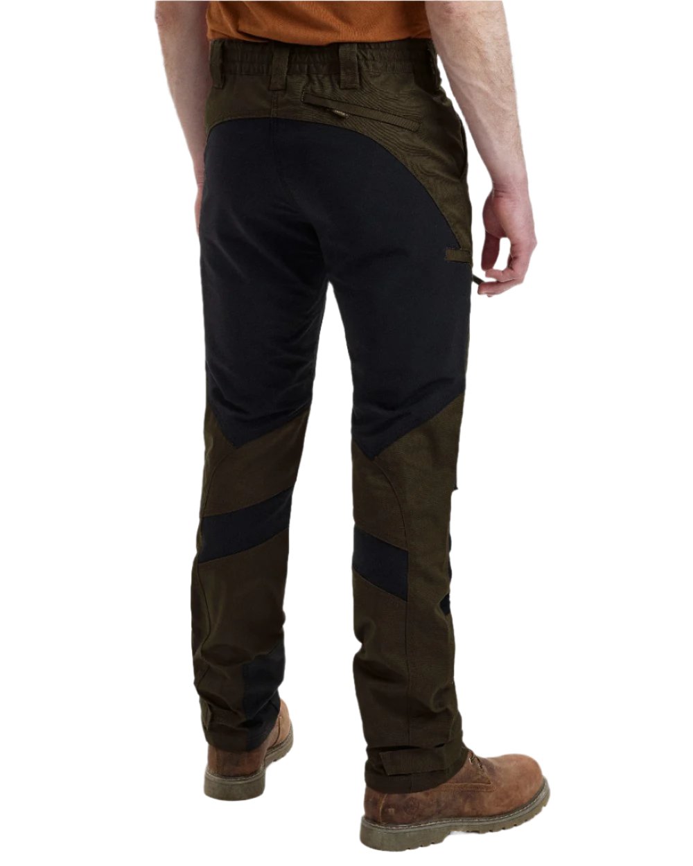 Fallen Leaf Coloured Deerhunter Rogaland Contrast Stretch Trousers on forest background #colour_fallen-leaf