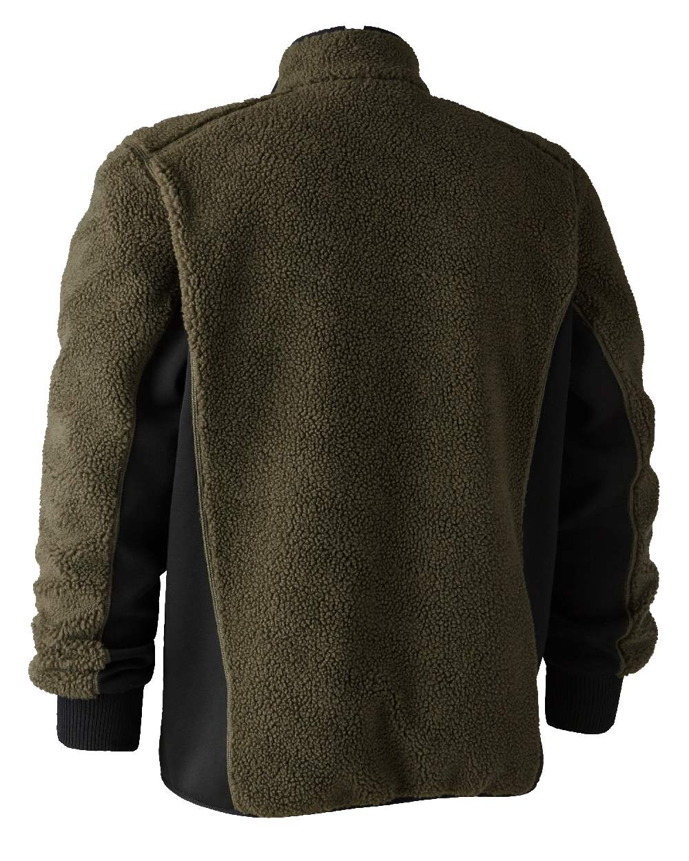 Adventure Green coloured Deerhunter Rogaland Fiber Pile Jacket on white background #colour_adventure-green