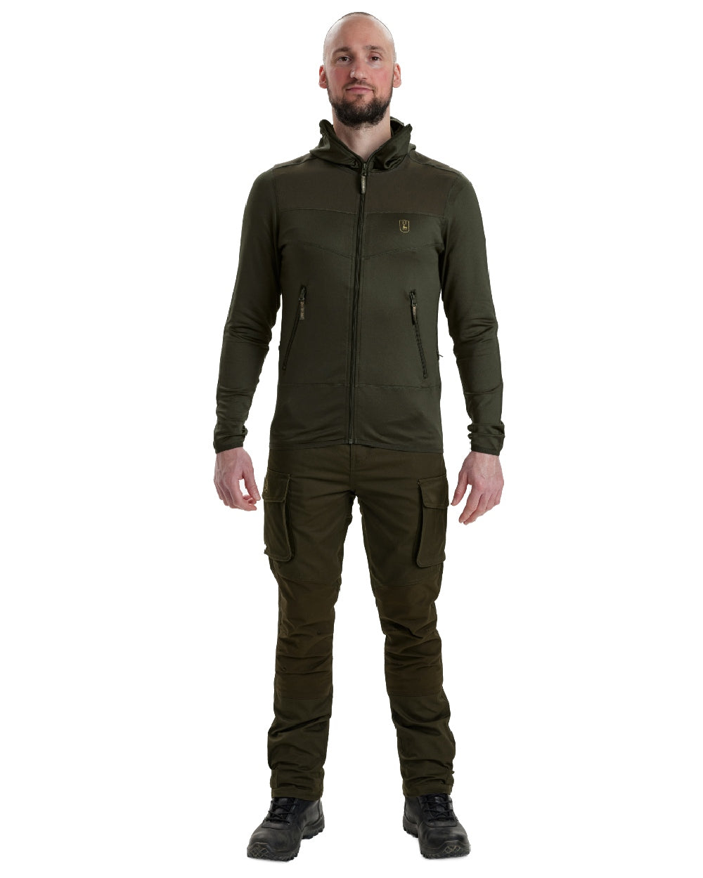 Adventure Green coloured Deerhunter Rogaland Sweat Light on white background #colour_adventure-green