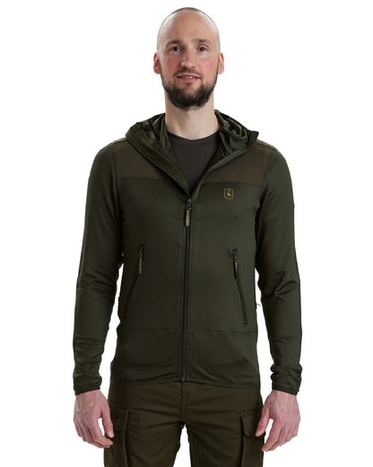 Adventure Green coloured Deerhunter Rogaland Sweat Light on white background #colour_adventure-green