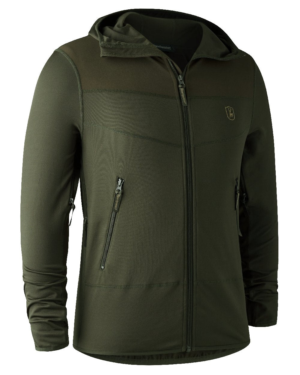 Adventure Green coloured Deerhunter Rogaland Sweat Light on white background #colour_adventure-green