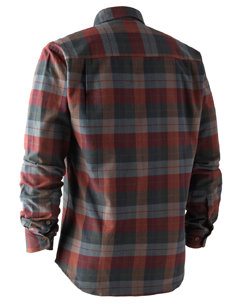 Red Check coloured Deerhunter Ryan Shirt on white background #colour_red-check
