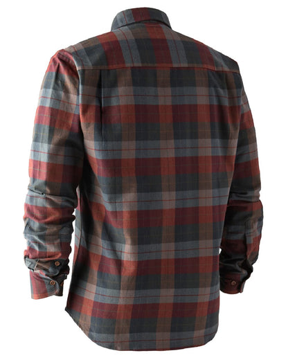 Red Check coloured Deerhunter Ryan Shirt on white background #colour_red-check