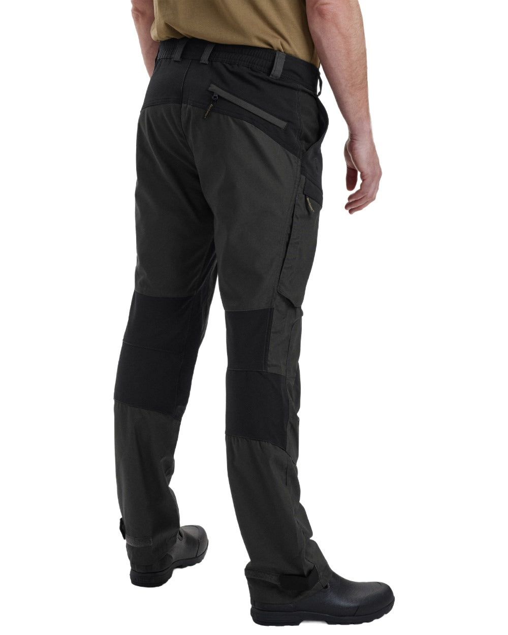 Black Ink coloured Deerhunter Strike Trousers on white background #colour_black-ink