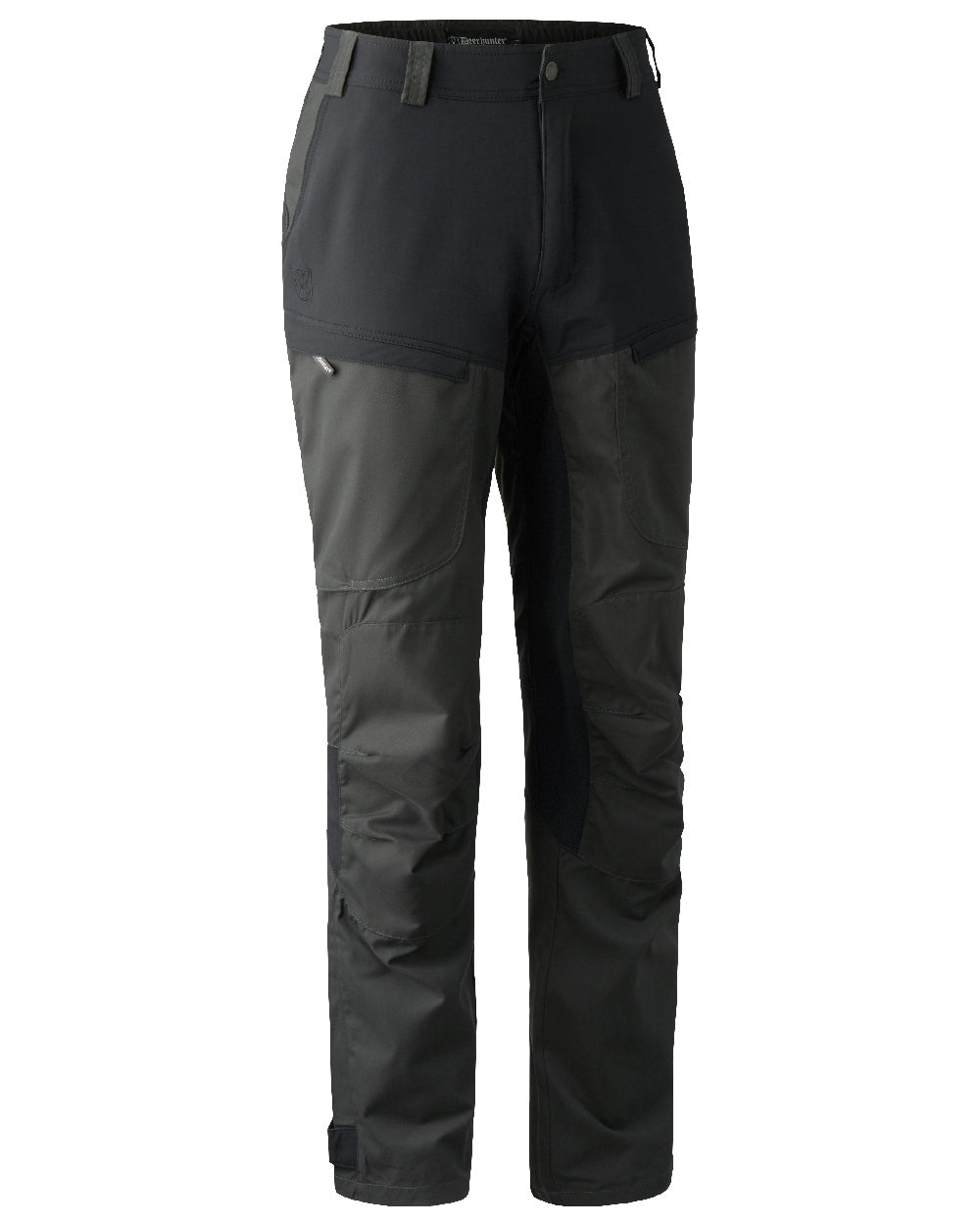 Black Ink coloured Deerhunter Strike Trousers on white background #colour_black-ink