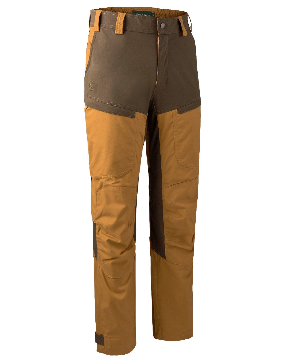 Bronze coloured Deerhunter Strike Trousers on white background #colour_bronze