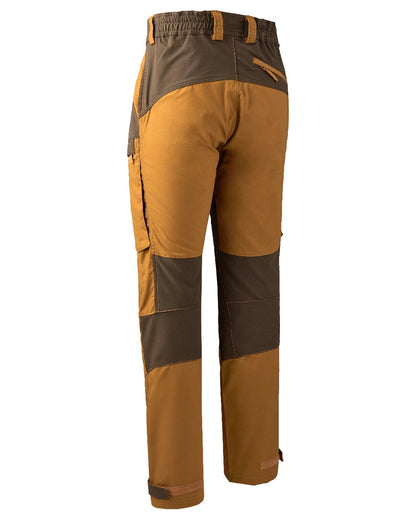Bronze coloured Deerhunter Strike Trousers on white background #colour_bronze