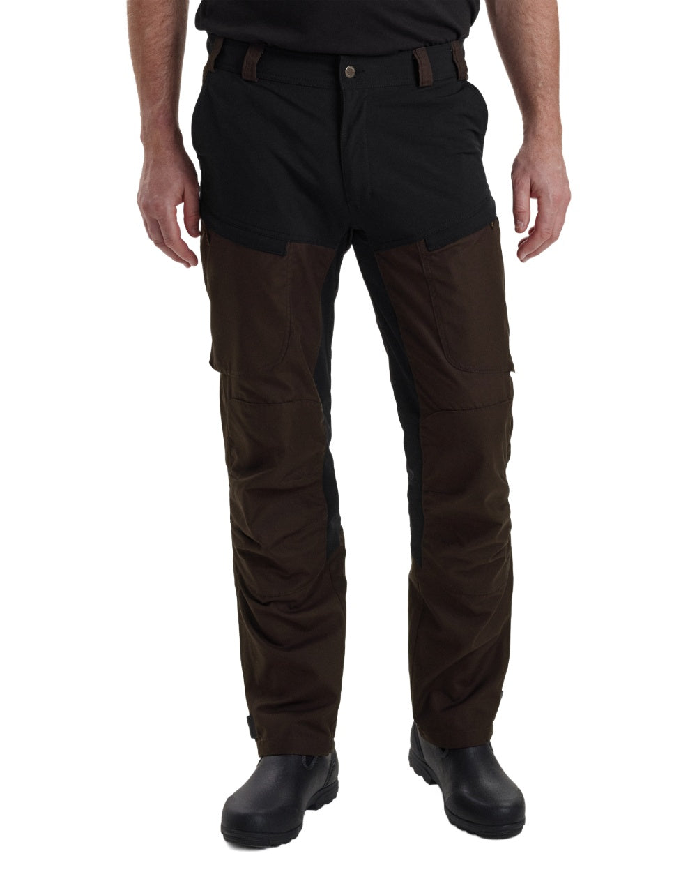 Dark Prune coloured Deerhunter Strike Trousers on white background #colour_dark-prune