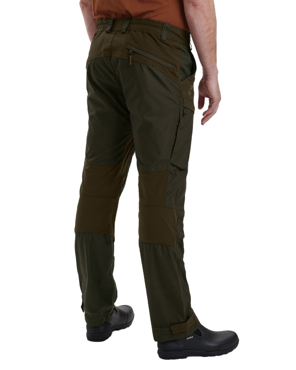 Deep Green coloured Deerhunter Strike Trousers on white background #colour_deep-green