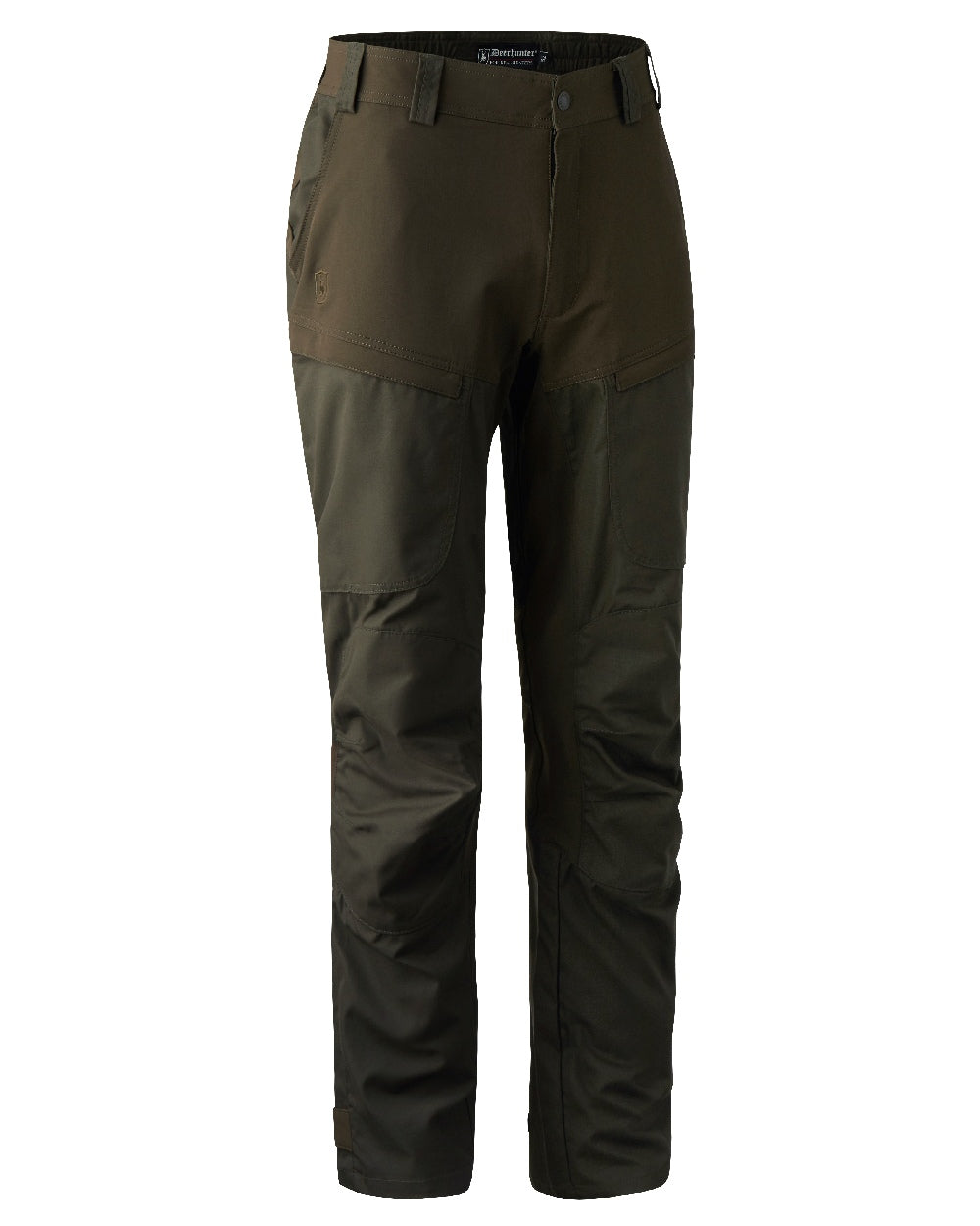 Deep Green coloured Deerhunter Strike Trousers on white background #colour_deep-green