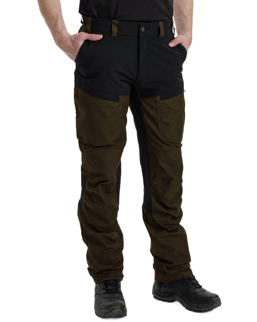 Fallen Leaf coloured Deerhunter Strike Trousers on white background #colour_fallen-leaf