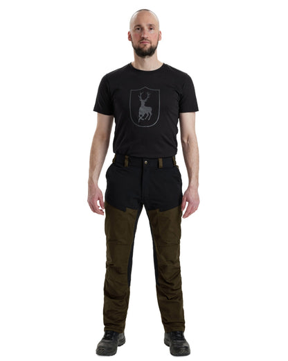 Fallen Leaf coloured Deerhunter Strike Trousers on white background #colour_fallen-leaf