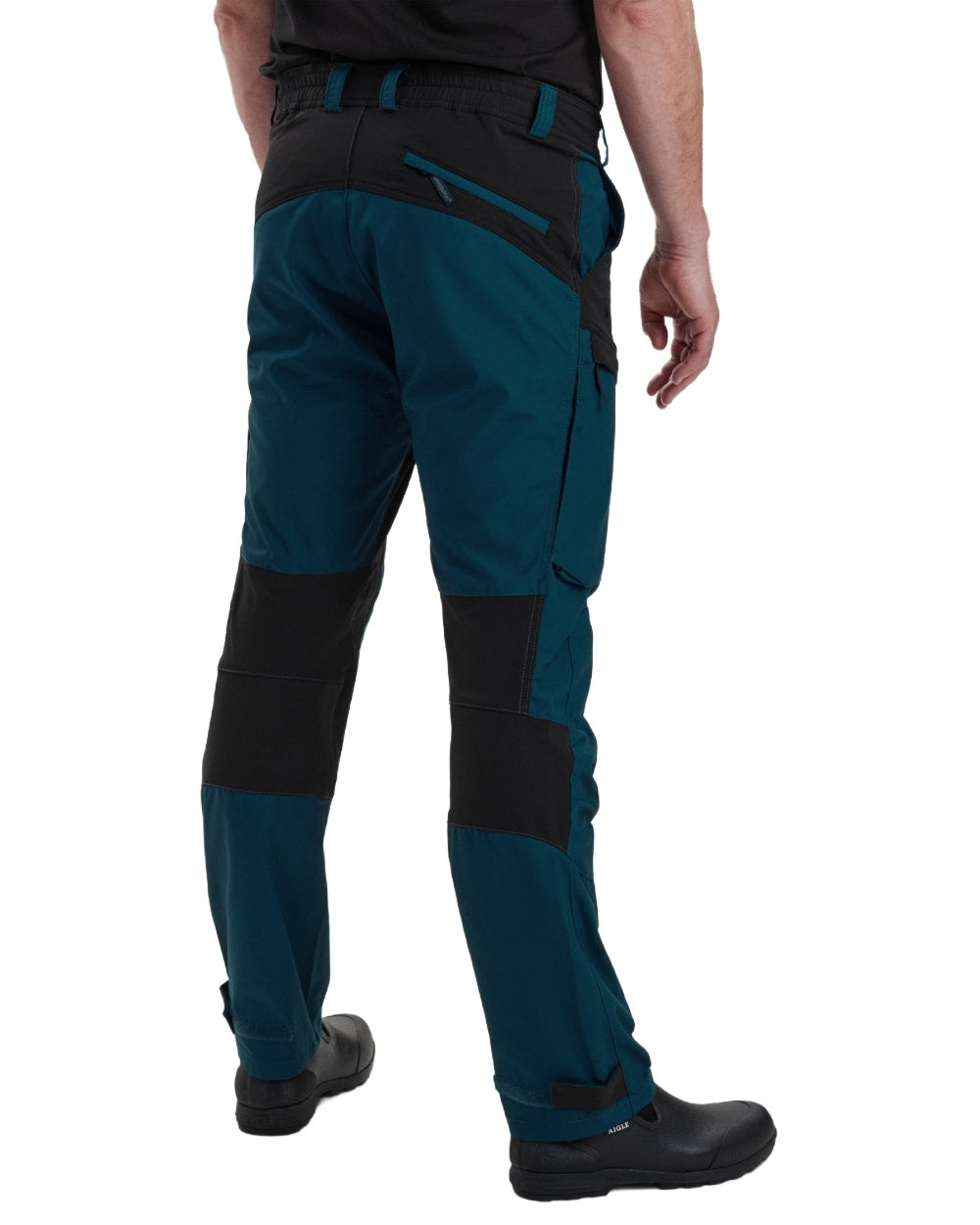 Pacific Blue coloured Deerhunter Strike Trousers on white background #colour_pacific-blue