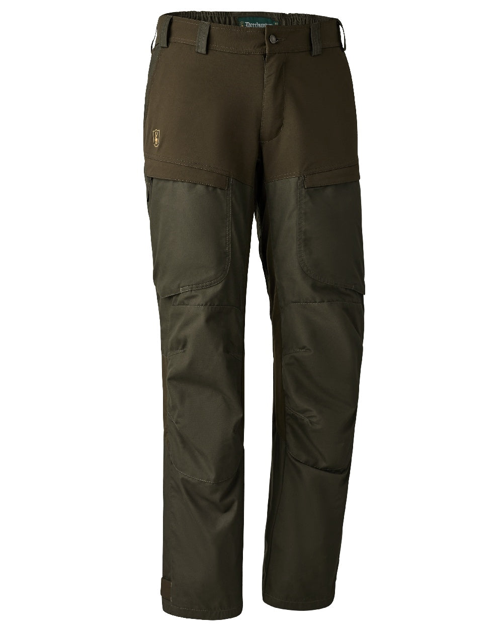 Deep Green coloured Deerhunter Strike Trousers With Membrane on white background #colour_deep-green