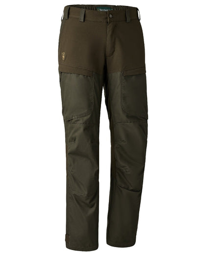 Deep Green coloured Deerhunter Strike Trousers With Membrane on white background #colour_deep-green