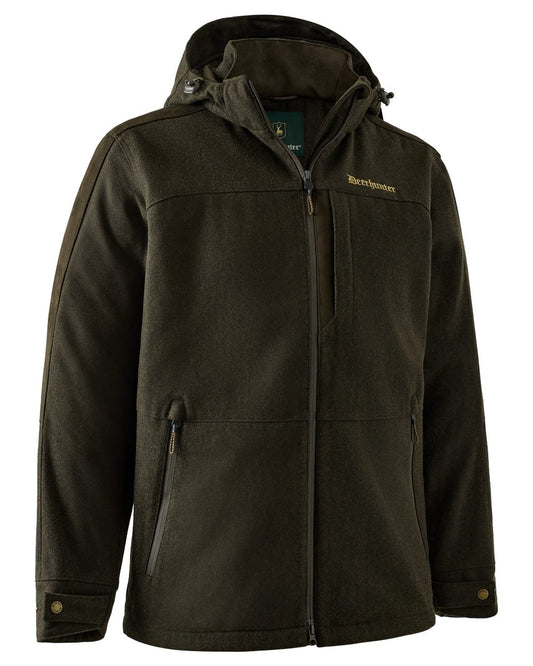 Loden Wood coloured Deerhunter Tatra Active Jacket on white background #colour_loden-wood