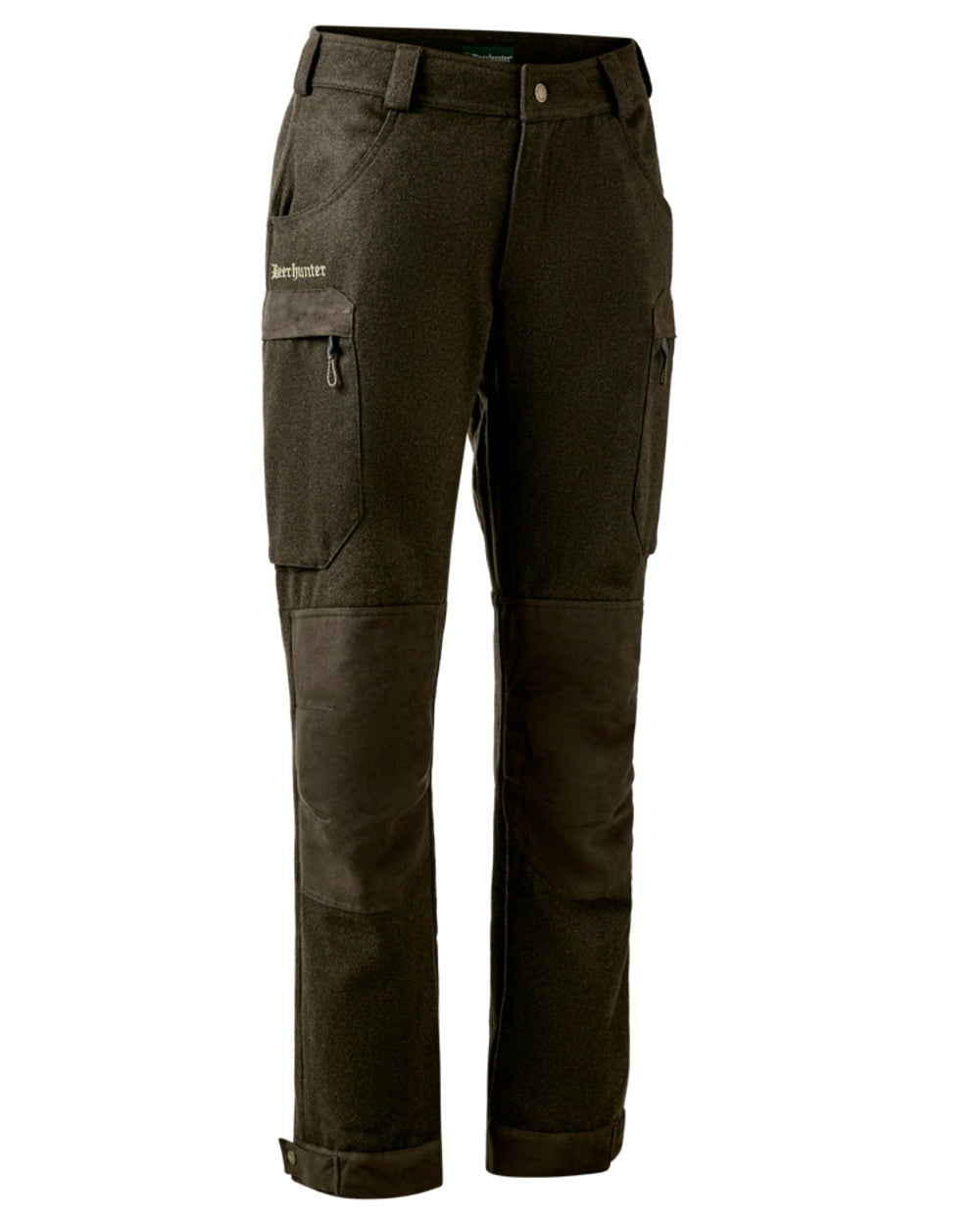 Loden Wood coloured Deerhunter Tatra Trousers on white background #colour_loden-wood