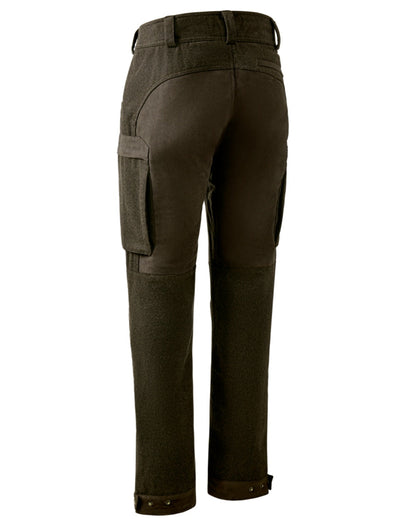 Loden Wood coloured Deerhunter Tatra Trousers on white background #colour_loden-wood