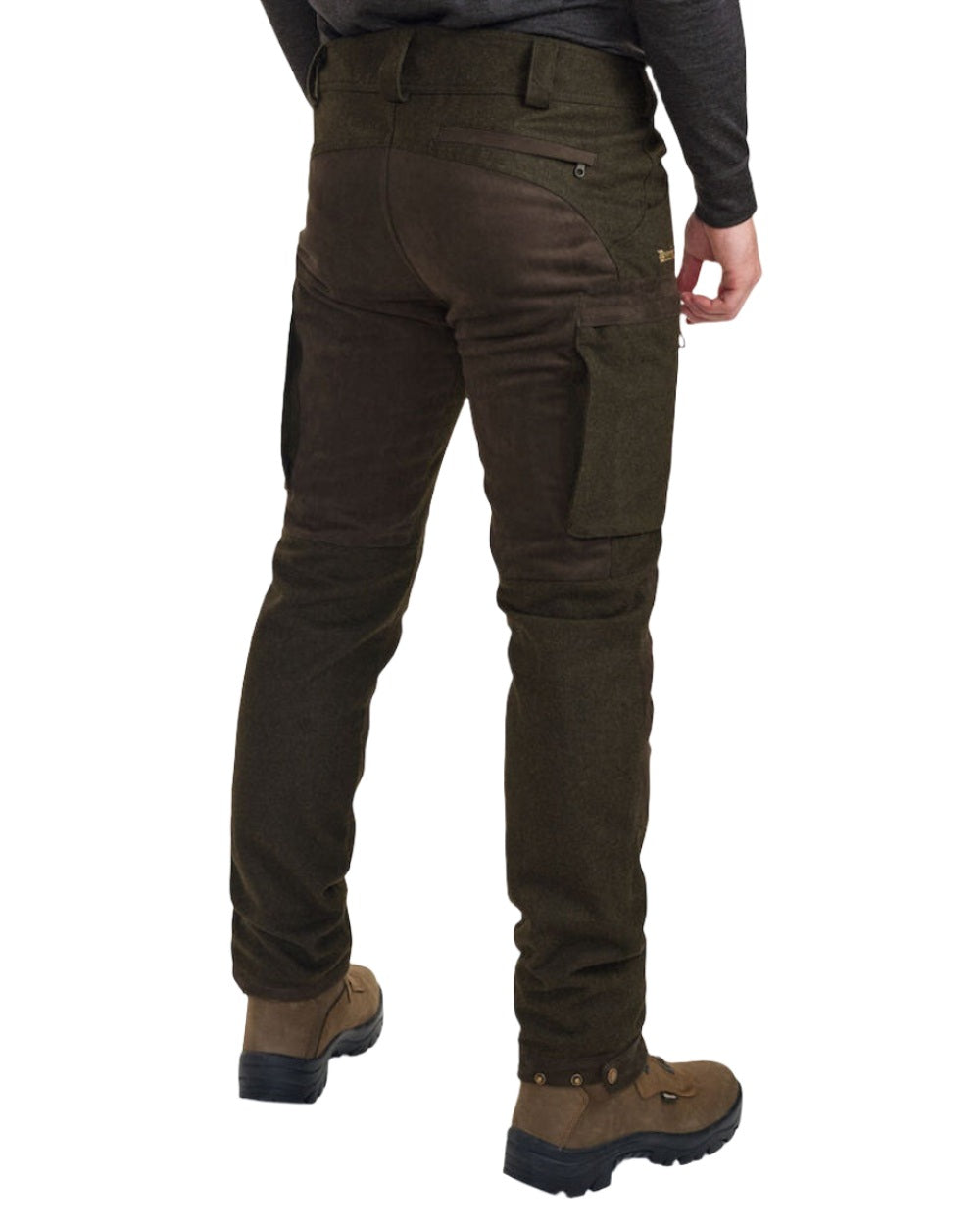 Loden Wood coloured Deerhunter Tatra Trousers on white background #colour_loden-wood