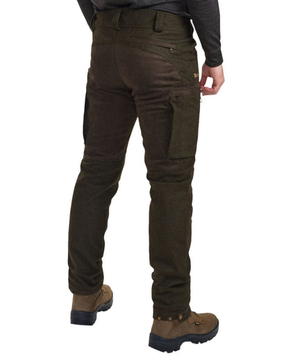 Loden Wood coloured Deerhunter Tatra Trousers on white background #colour_loden-wood