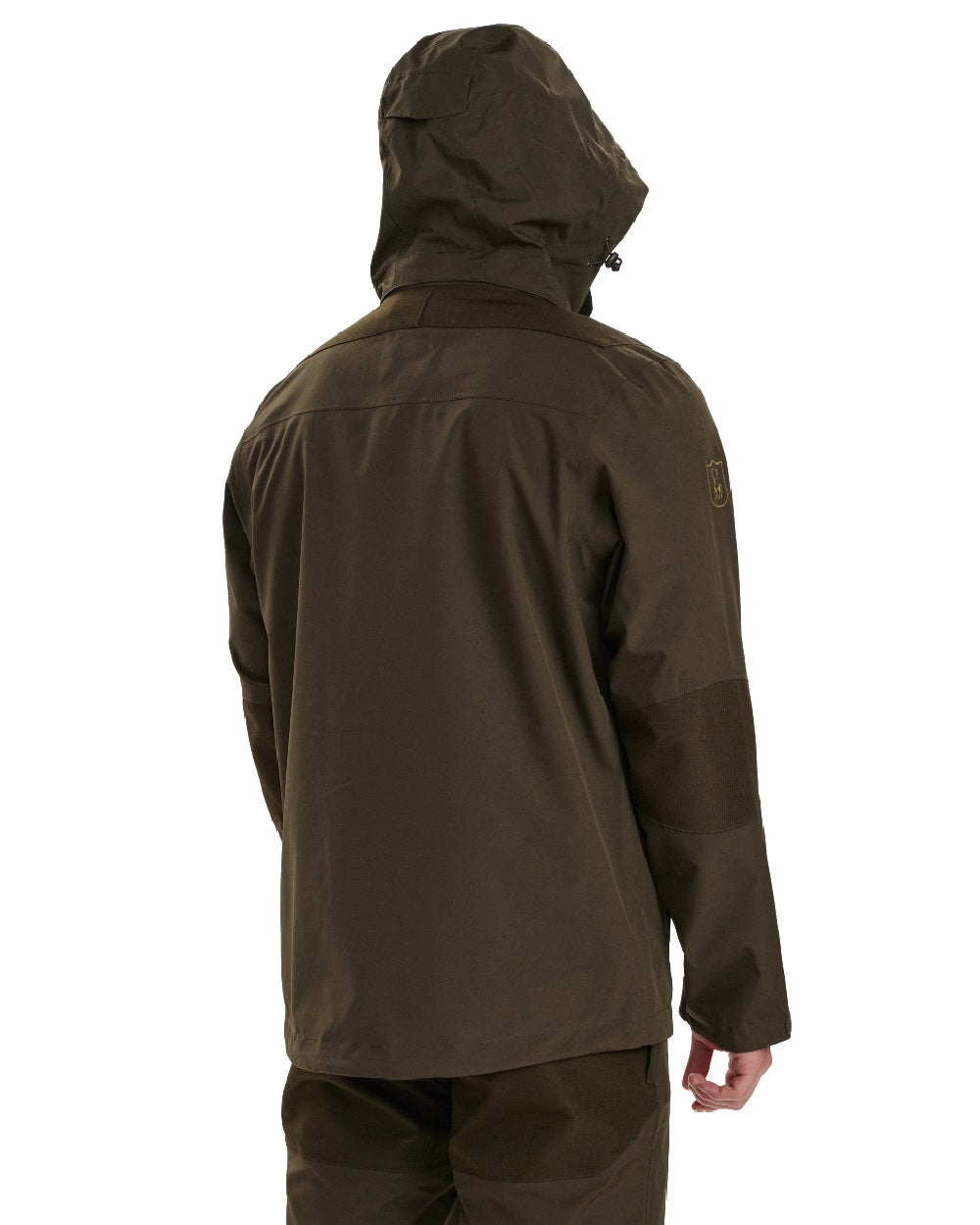 Canteen coloured Deerhunter Track Rain Jacket on white background #colour_canteen