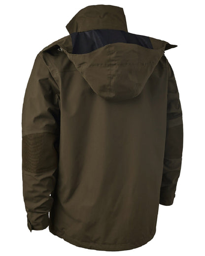 Canteen coloured Deerhunter Track Rain Jacket on white background #colour_canteen