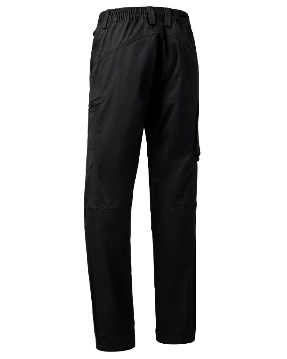 Black coloured Deerhunter Traveler Trousers on white background #colour_black