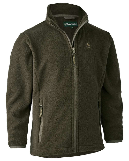Beluga coloured Deerhunter Youth Chasse Fleece Jacket on white background #colour_beluga