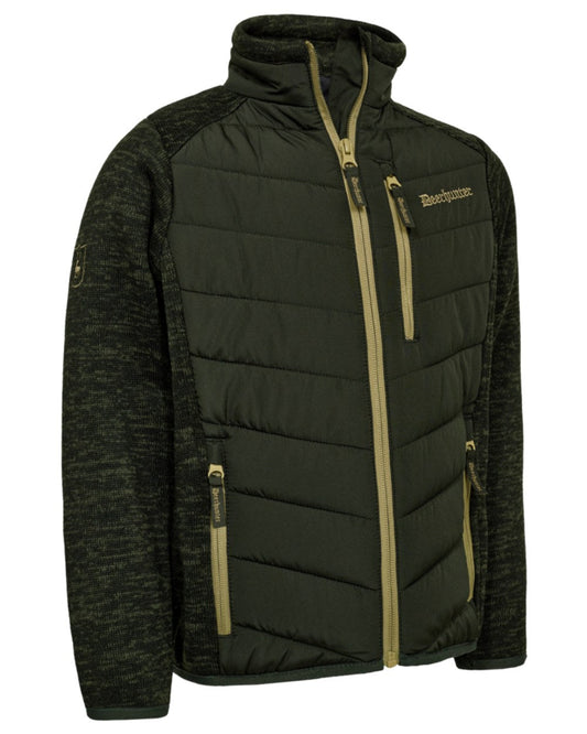 Forest Ember coloured Deerhunter Youth Moor Padded Jacket on white background #colour_forest-ember