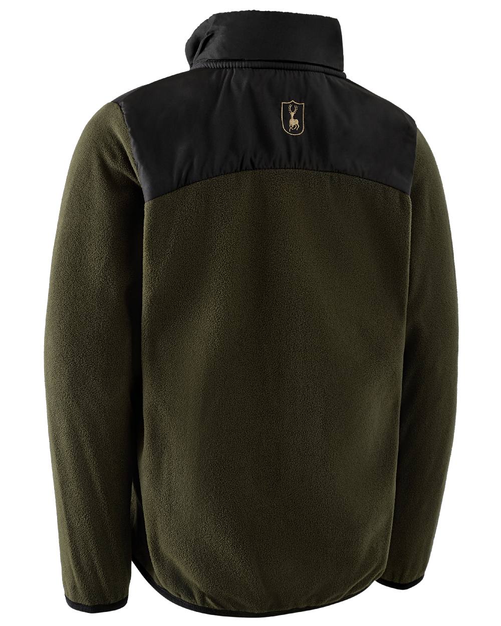 Rifle Green coloured Deerhunter Youth Northward Fleece Jacket on white background #colour_rifle-green