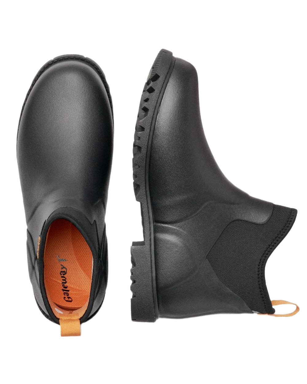 Black Coloured Gateway1 Ascot 6" 3mm Boots on white background #colour_black