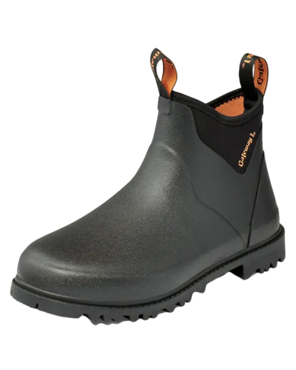 Black Coloured Gateway1 Ascot II Lady 6" 3mm Boots on white background #colour_black