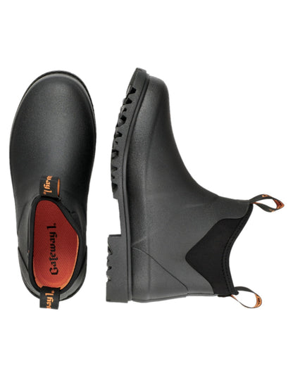 Black Coloured Gateway1 Ascot II Lady 6" 3mm Boots on white background #colour_black