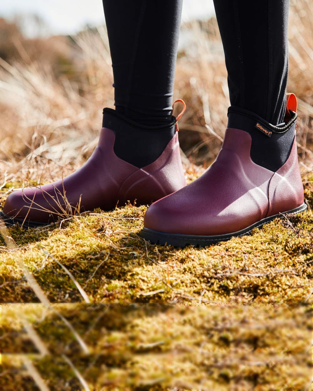 Burgundy Coloured Gateway1 Ascot Lady 6 3mm Boots on outdoor background #colour_burgundy
