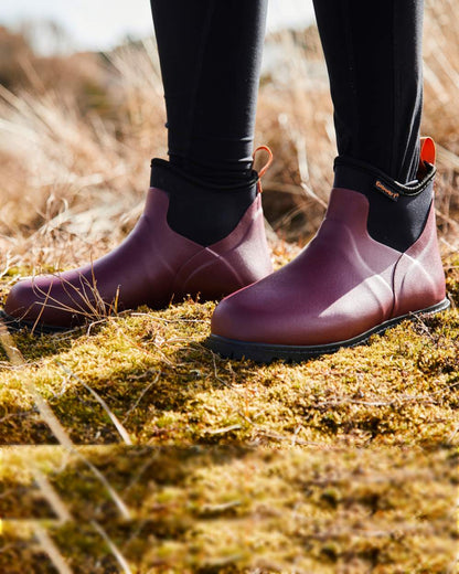 Burgundy Coloured Gateway1 Ascot Lady 6 3mm Boots on outdoor background #colour_burgundy