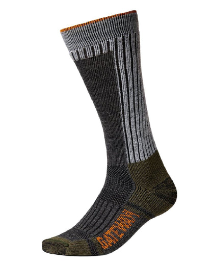 Olive Grey Coloured Gateway1 Boot Calf Socks on white background #colour_olive-grey