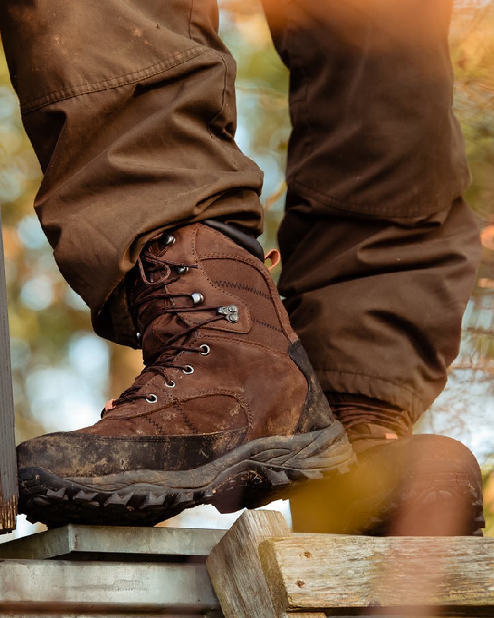 Dark Brown Coloured Gateway1 Fiordland II 11" Boots on outdoor background #colour-dark-brown
