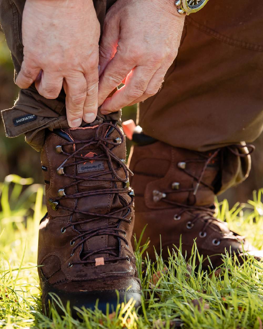 Dark Brown Coloured Gateway1 Fiordland II 11" Boots on outdoor background #colour-dark-brown
