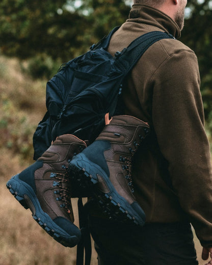 Dark Brown coloured Gateway1 Game Tracker 10" Boots on outdoor background #colour_dark-brown
