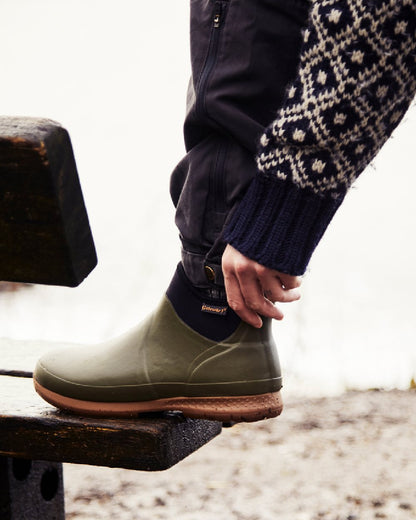 Olive Coloured Gateway1 Jodhpur Lady 6" 4mm Boots on outdoor background #colour_olive