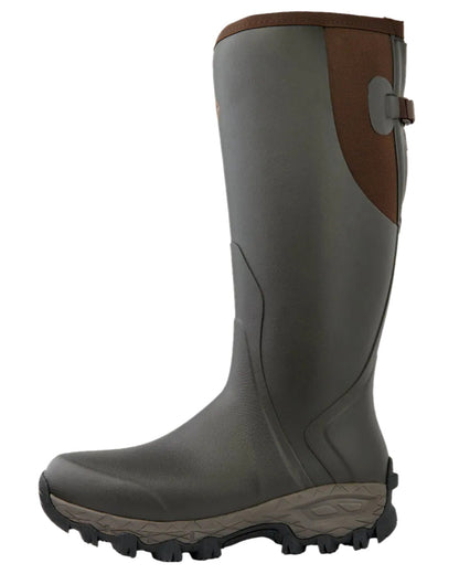 Dark Brown Coloured Gateway1 Moor Country 18" 3mm Side-Zip Wellingtons on white background #colour_dark-brown