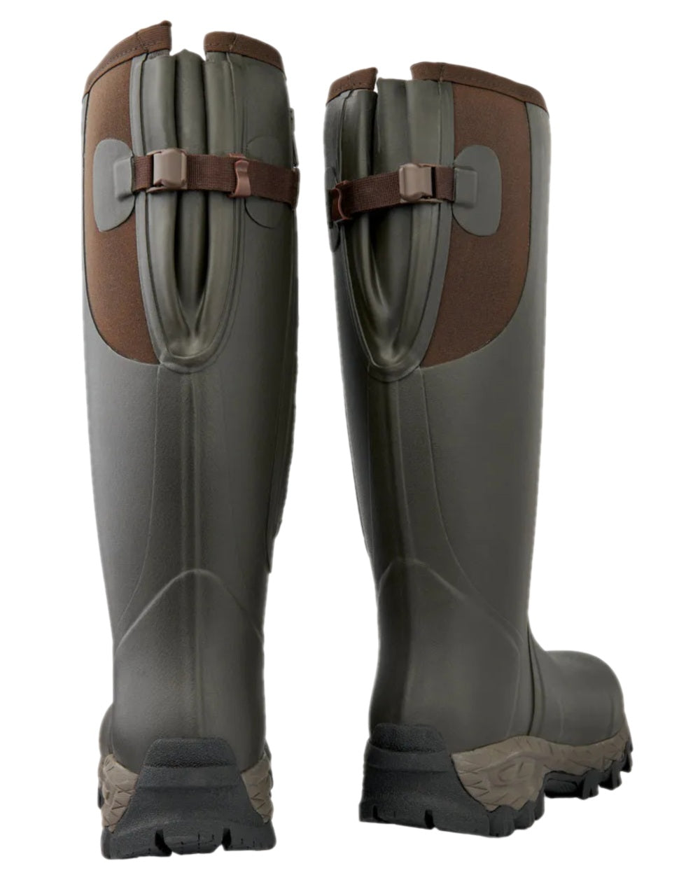 Dark Brown Coloured Gateway1 Moor Country 18" 3mm Side-Zip Wellingtons on white background #colour_dark-brown