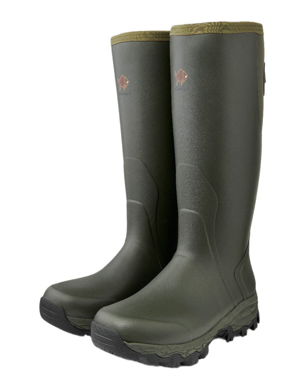 Dark Green Coloured Gateway1 Moor Country 18" 3mm Wellingtons on white background #colour_dark-green